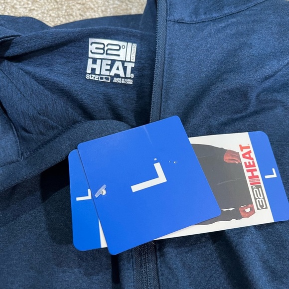 32 Degree Men’s 1/4 Zip Long Sleeve Pullover - Blue - Large - New with Tags - Picture 4 of 6